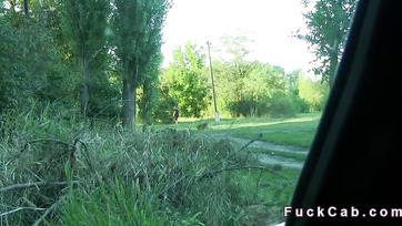 A dús keblű pesti amatőr leányzó szopkodja a kékerest a fake taxiban Thumb